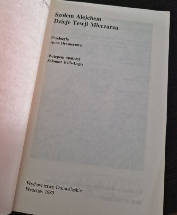 Szolem Alejchem Dzieje Tewji Mleczarza