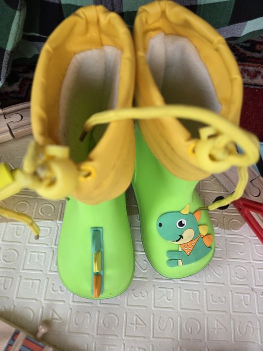 Гумові черевики 15 см босоноге анатомічні