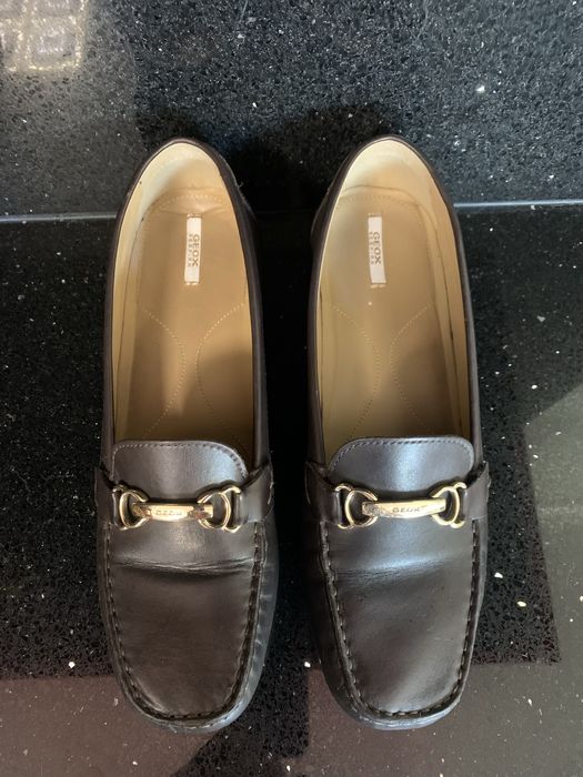 Mocassans castanhos pele Geox