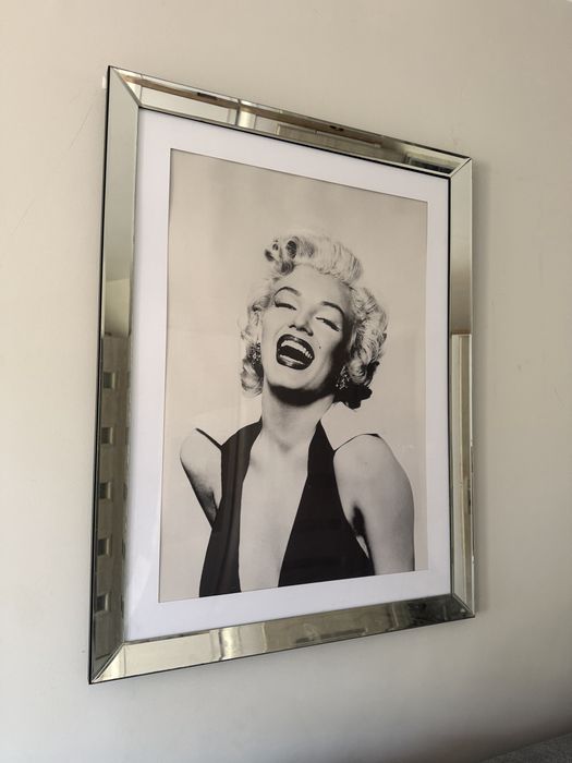 Duża ramka lustrzana z grafika Marilyn  Monroe