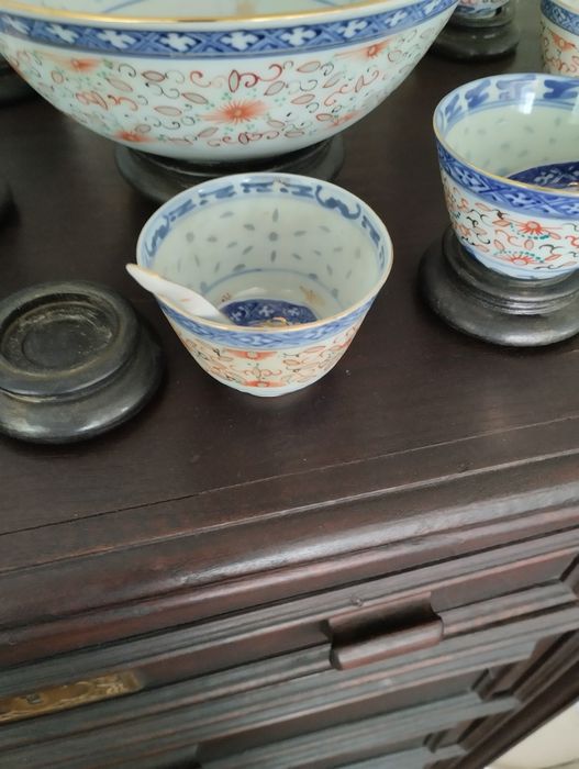 Porcelana chinesa conjunto completo antigo