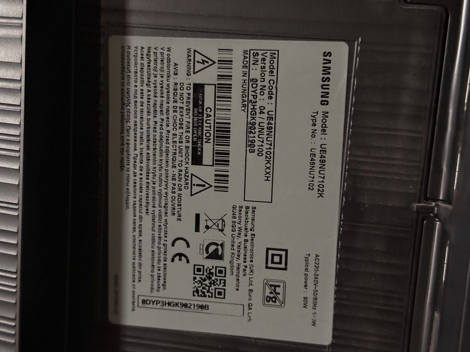 Samsung 49” 4K UHD Smart TV UE49NU7102 - sprawny, pionowy pas