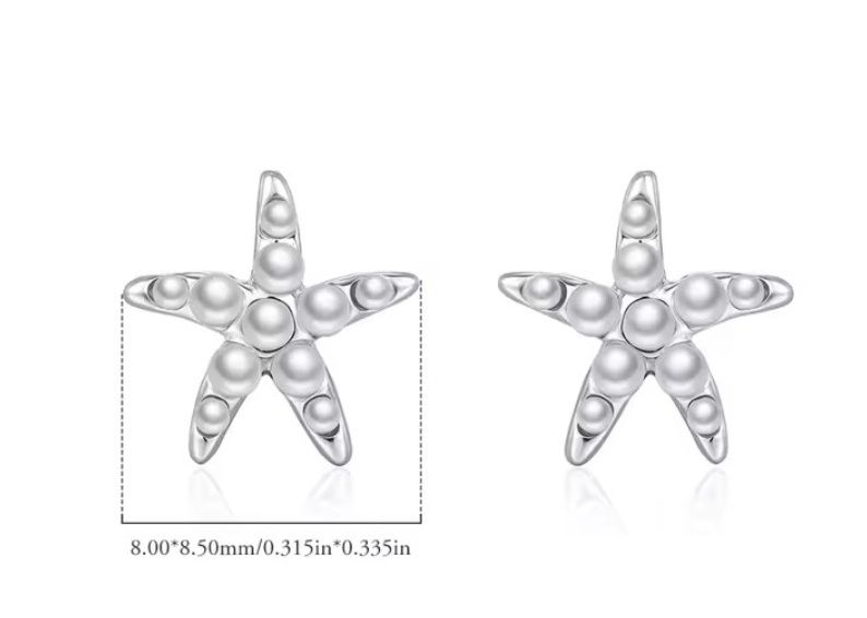 Срібні сережки з перлами