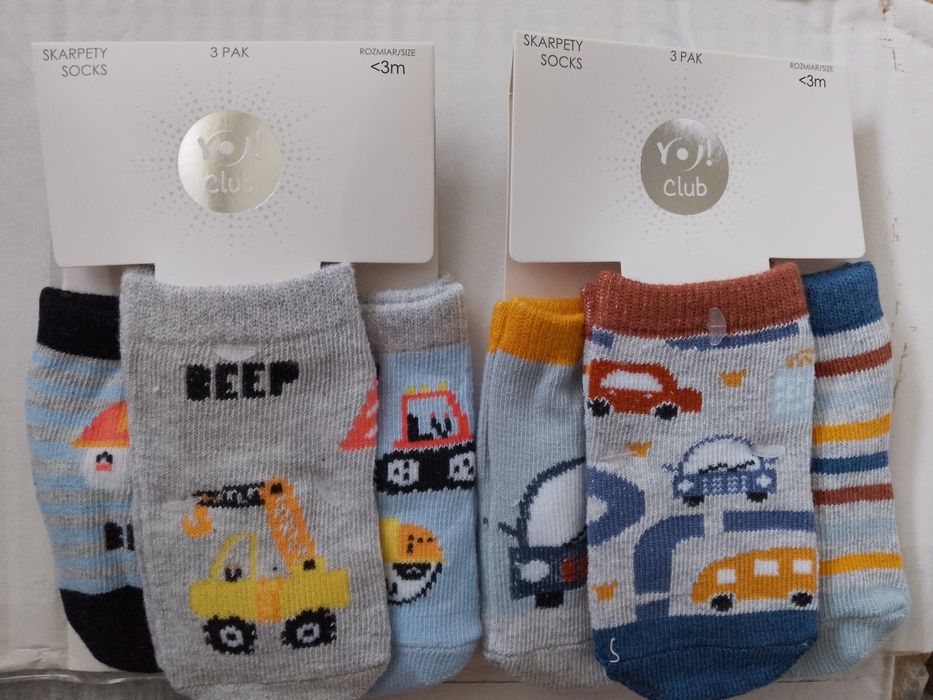 Skarpetki bawełniane 2x3pak - rozmiar 0/3 mies