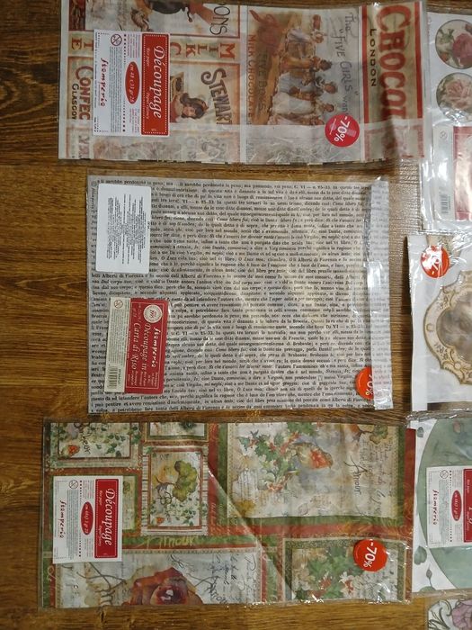 Zestaw Stamperia papier ryżowy do decoupage