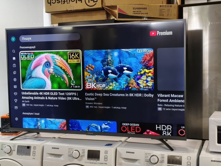 Android 4K Ultra HDR Smart телевізор 70 дюймів Thomson 70UD6406 T2 тюнер телевизор Смарт Андроид бу вживаний пульт ДУ