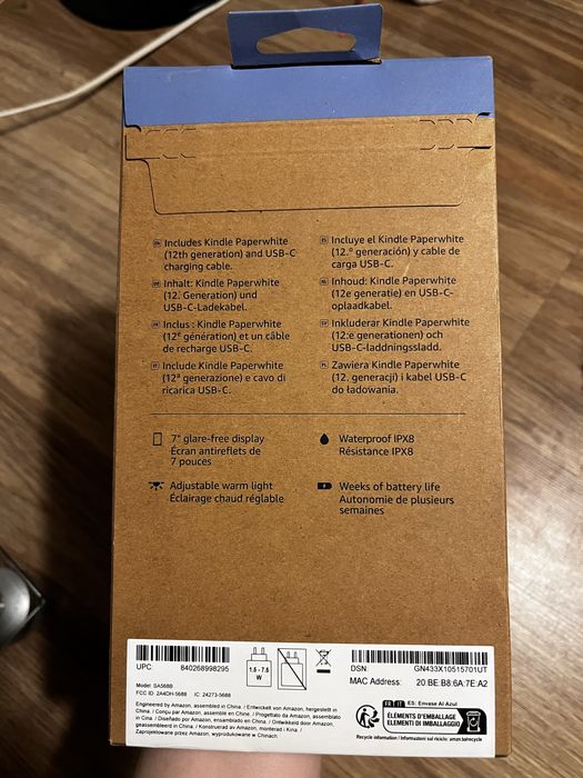 Kindle Paperwhite 12. generacji – 16 GB – czarny