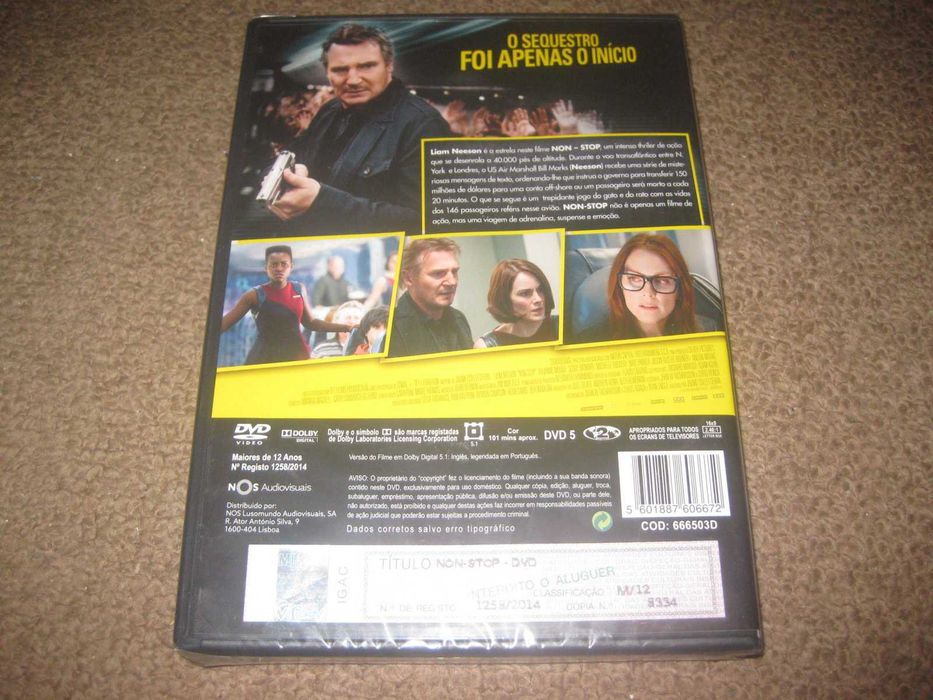 DVD "Non-Stop" com Liam Neeson/Selado!64750788423425121
