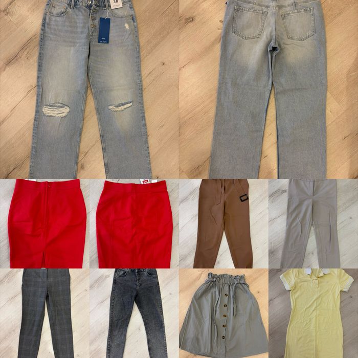 Лот жіночого одягу, жіночі штани, джинси, спідниця, плаття