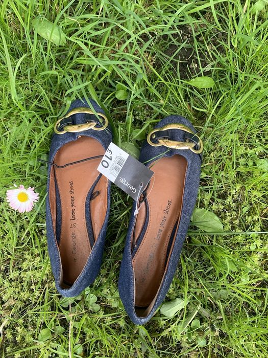 Baleriny jeansowe George, nowe, rozm. 37