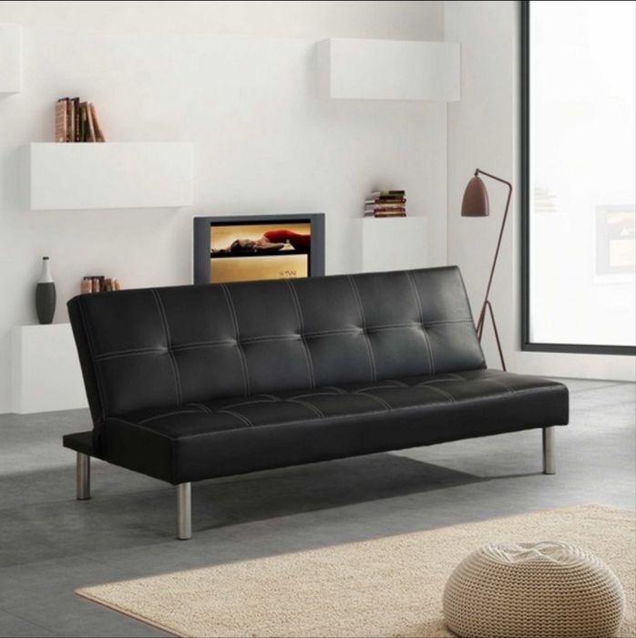 Sofá cama, preto