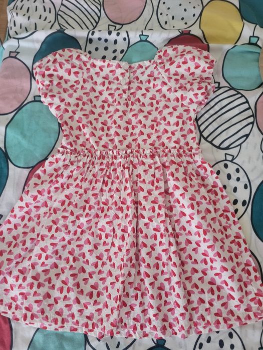 Vestido de algodão corações