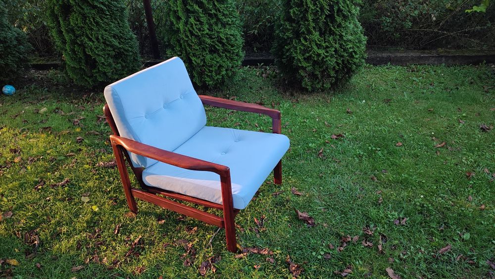 Fotel PRL B-7522 Bączyk oryginał odnowiony