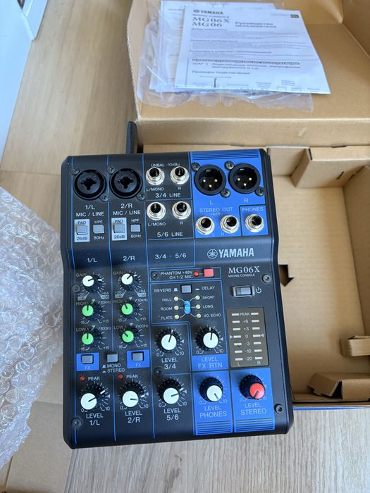 Yamaha mg06x mesa de som NOVA mixer com efeitos compacta PRO NA CAIXA
