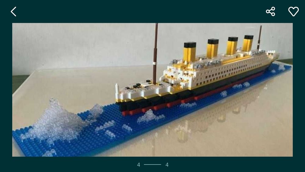 Klocki Titanic nie LEGO 1850 el.