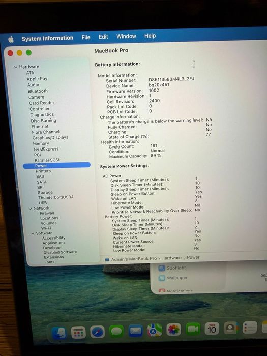 MacBook Pro 13” 2020 – M1 / 16 GB RAM / 512 GB SSD