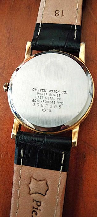 Citizen Quartz genuíno – Clássico Elegante • Bracelete de Pele Nova