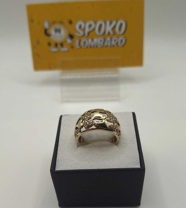 Złoty pierścionek 3,87gr SPOKO LOMBARD BEŁCHATÓW skup złota