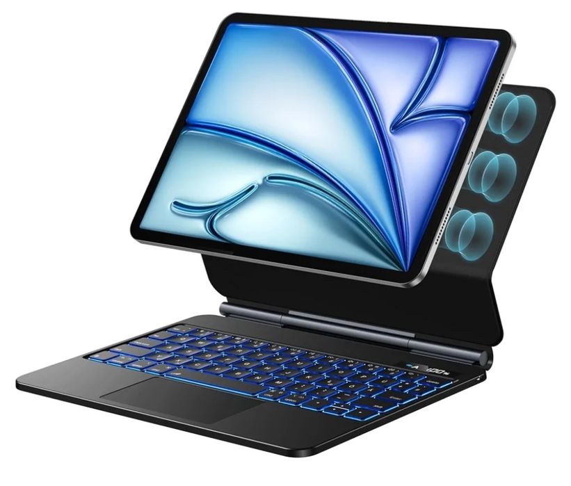 Etui klawiatura magnetyczna do iPad Air 11 Pro 11  iPad Air 10,9"  podświetlenie 7 kolorów
