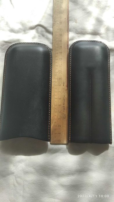 DUNHILL кожаный футляр для мужчин  , цвет темно коричневый