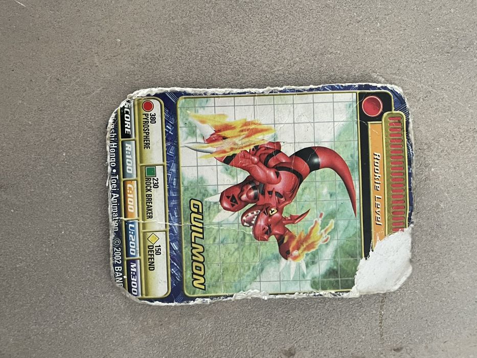 Digimon Tamers Digivice D-Power Red + Guilmon Digicard Bandai 2001