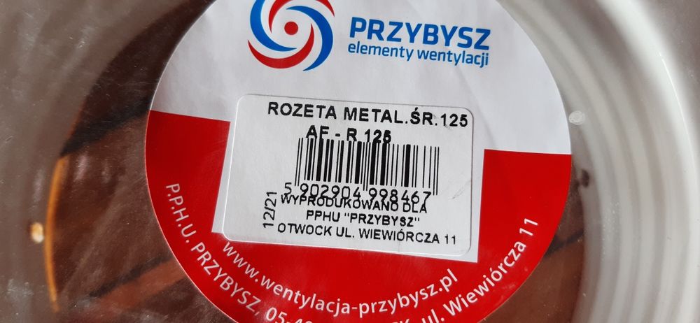 Rozeta, kołnierz, dekiel metalowy NOWY !!!