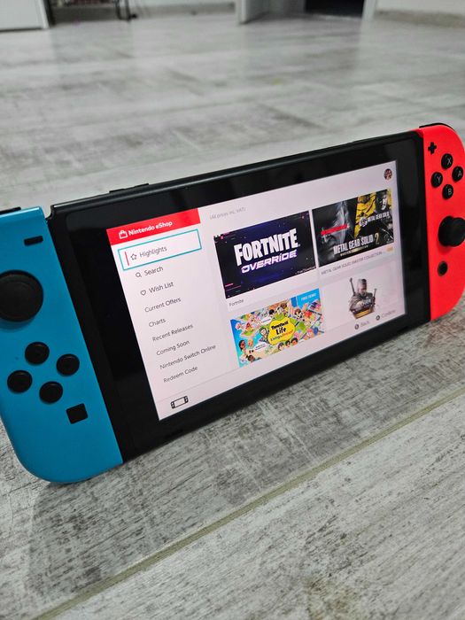 Nintendo Switch V2 Neon + karta 128 GB