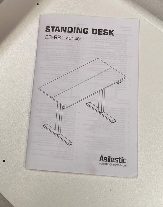 elektryczne biurko podnoszone regulowane białe