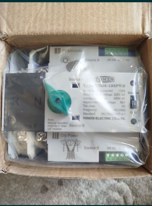 Авр автомат вводу резерву 125  Tomzn TOQ5-125/2/3/4