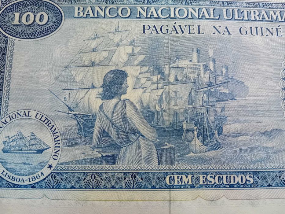 mota de 100$00 Guiné 1971 Bela  muito rara