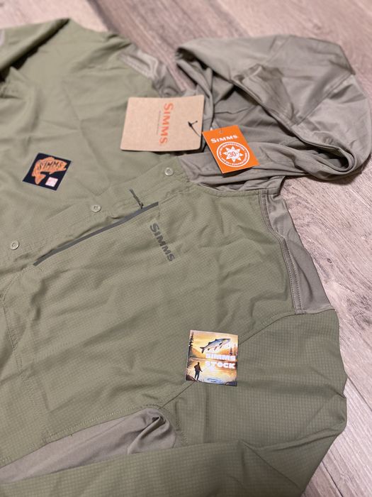 Літня чоловіча сорочка-худі Simms Intruder Hoody Bay Leaf UPF30