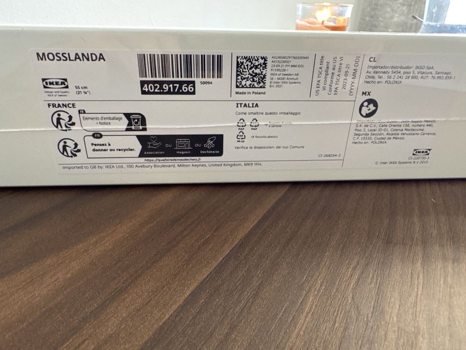 2x Prateleiras para molduras Branca 115cm
