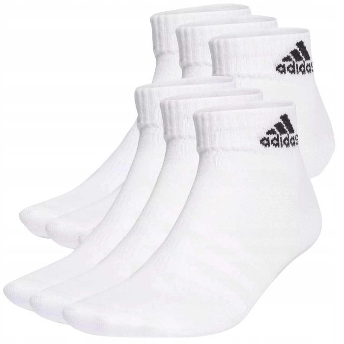 Skarpetki Adidas Sportswear 3/4 białe 6-PACK (HT3430) r.43-45