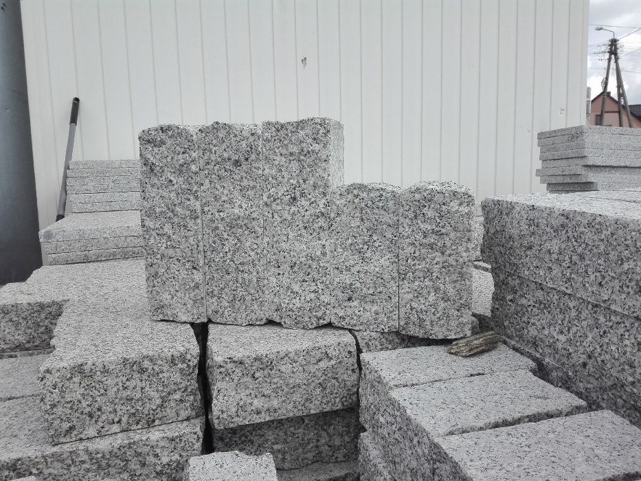 Palisada granitowa 40cm bloczek ogrodzeniowy granit kostka brukowa
