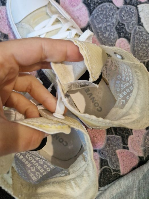 Высокие белые кеды конверсы converse 37 р 23,5 см в идеале