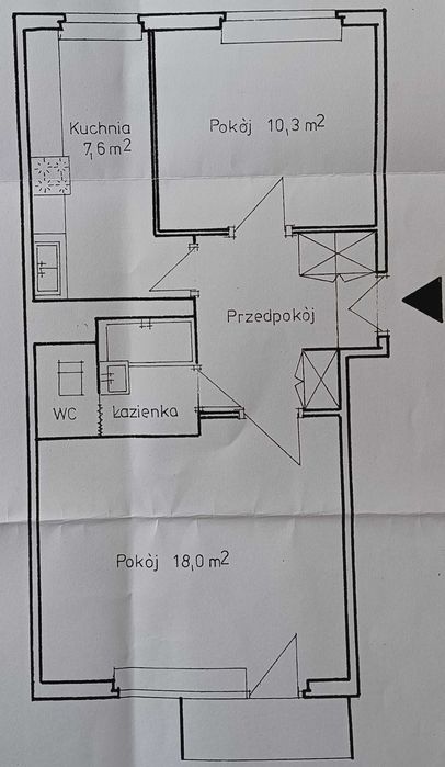Mieszkanie w Kielcach, ulica Szkolna. 46,3m², 2 pokoje, 2. piętro.