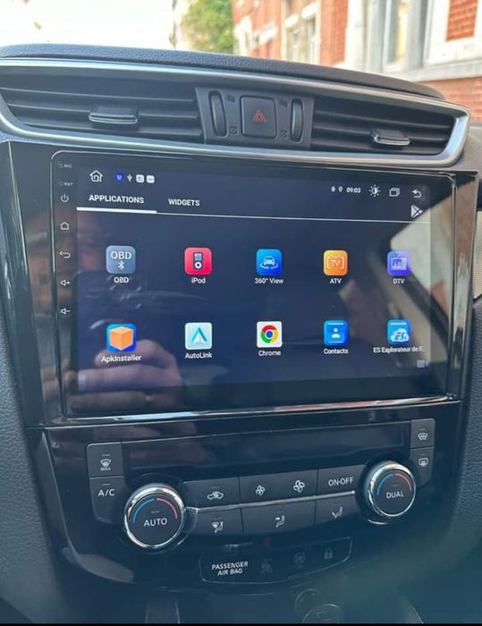 Rádio Android 14 com GPS Nissan Qashqai J11 (Artigo Novo)