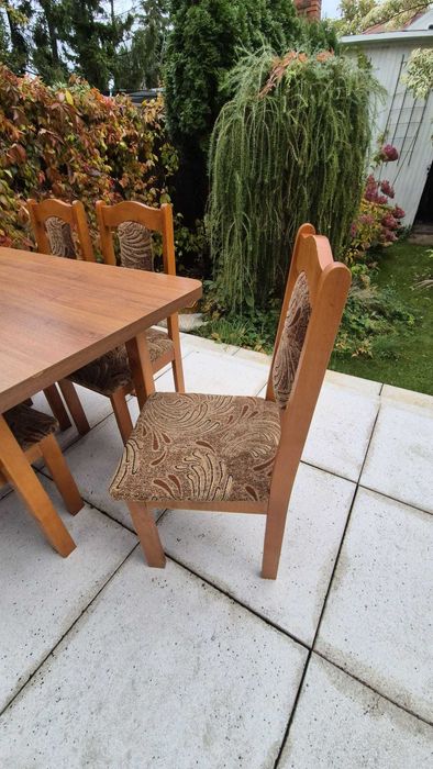 stół z krzesłami / rozkładany / 6 os