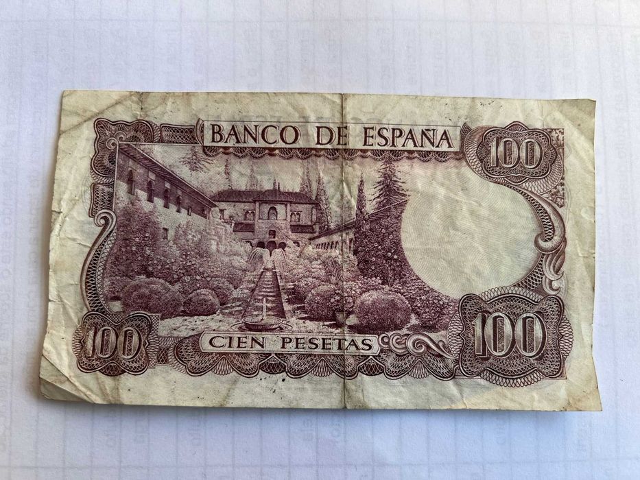 Nota 100 Pesetas 1970 Banco de Espanha