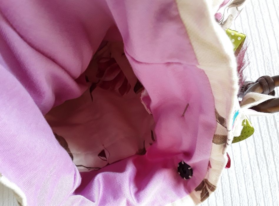 Bolsa/Mala de mão em tecido, Cris Romano, nova!