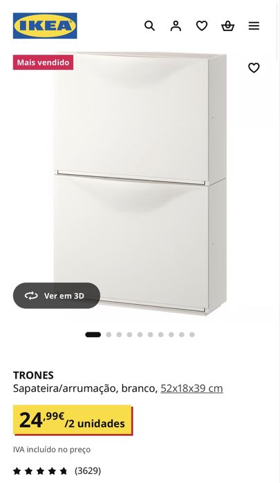 3 (x2) Sapateiras Ikea TRONES