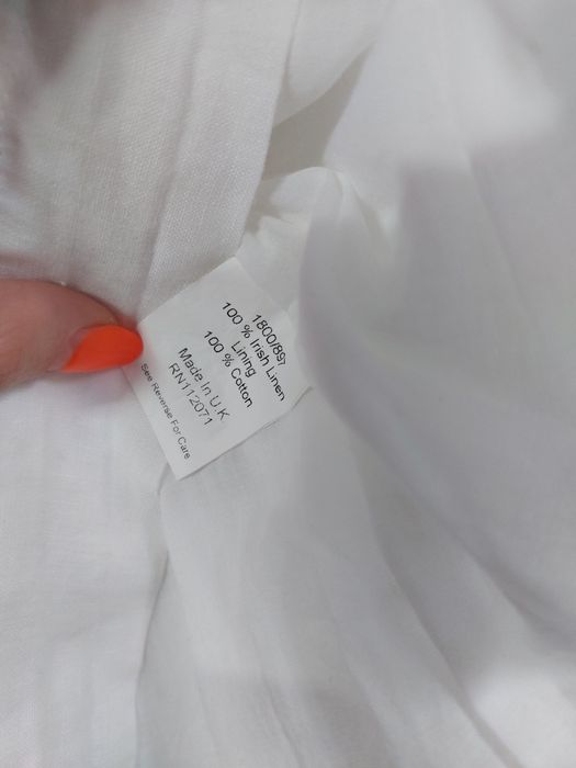 Biała spódnica midi 36/S długa spódnica boho biała spódniczka len 100%