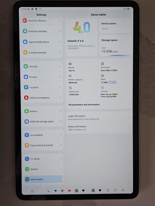 Vendo Blackview Tab 18 256gb