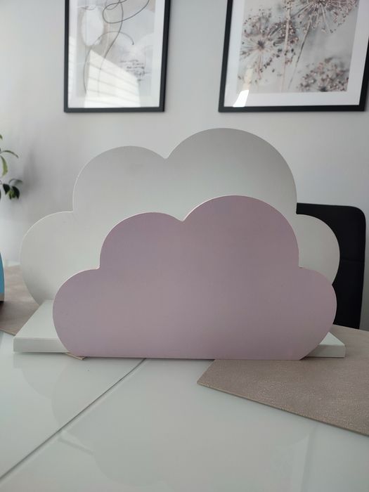 Półka chmurka różowo biała
