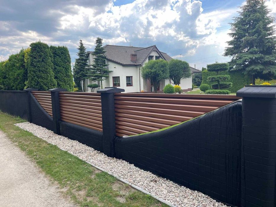 Ogrodzenie żaluzjowe z blachy zaginanej