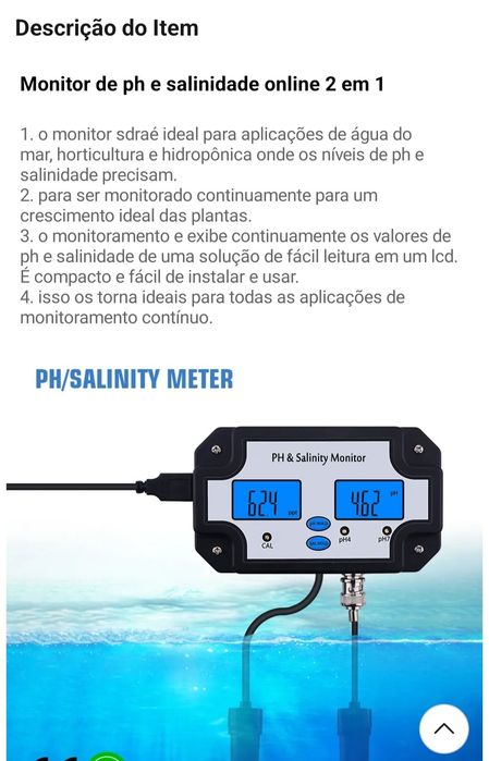Medidor ph e salinidade para piscinas64739745865986122
