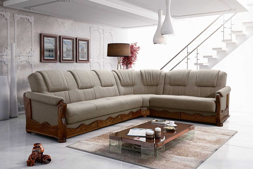 Narożnik ze skóry naturalnej 2R3 KOMFORT 100% skóra/dąb PRODUCENT