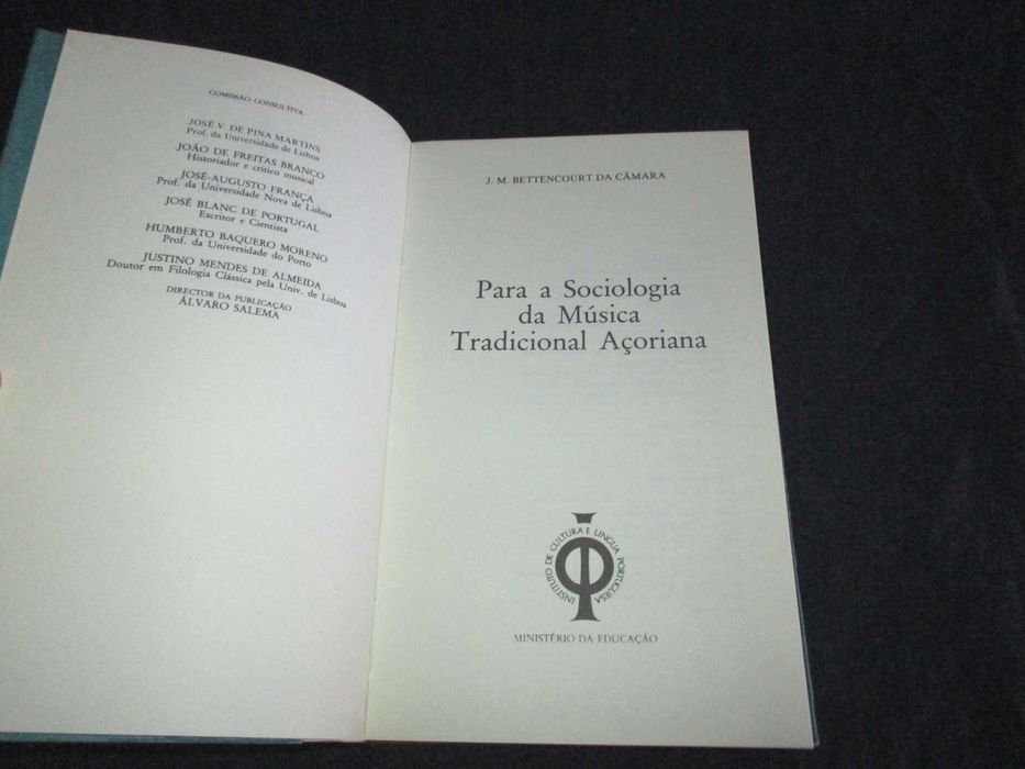Livro Para a Sociologia da Música Tradicional Açoriana