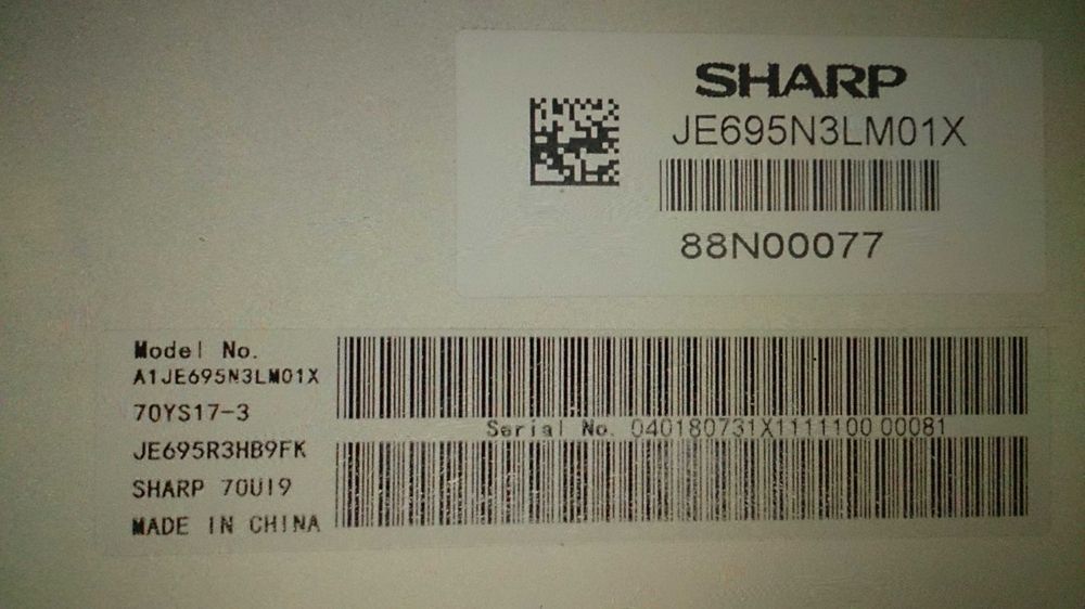 SHARP LC-70UI9362K. 70UI9362E JE695N3LM01X