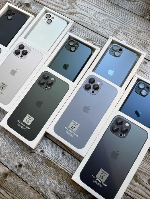 Чохол на iPhone 13 та інші моделі, чехол Айфон ag glass скляний А. 14